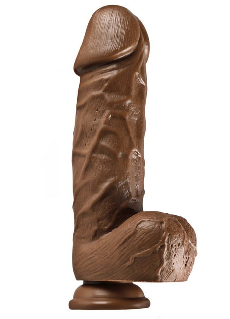 Xise Dildo Series X-Men Flexible Belden Bağlamalı Kalın Realistik Penis XS-WBC10011 Brown