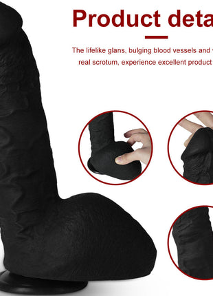 Xise Dildo Series Shane Diesel Yumuşak Dokulu Realistik Penis XS-WBB10052 Black