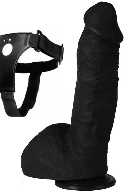 Xise Dildo Series Shane Diesel Yumuşak Dokulu Belden Bağlamalı Realistik Penis XS-WBB10052 Black