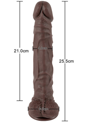 Xise Dildo Series Knight Flexible 25,5 cm Belden Bağlamalı Realistik Penis XS-WBC10002-Brown