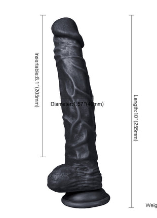 Xise Dildo Series Knight Flexible 25,5 cm Belden Bağlamalı Realistik Penis XS-WBC10002 Black