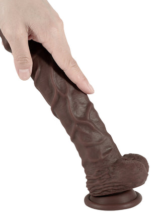 Xise Dildo Series Knight Flexible 25,5 cm Belden Bağlamalı Realistik Penis XS-WBC10002-Brown