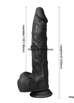 Xise Dildo Series Victory Hero 24 cm Realistik Penis XS-WBC10005 Black