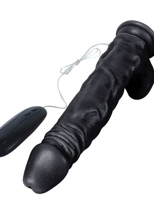 Xise Dildo Series Victory Hero 24 cm Belden Bağlamalı Titreşimli Realistik Penis XS-WBC10005 Black