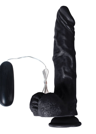 Xise Dildo Series Victory Hero 24 cm Belden Bağlamalı Titreşimli Realistik Penis XS-WBC10005 Black
