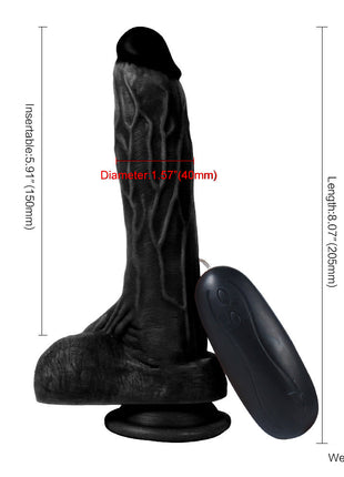 Xise Dildo Series Holy Dragon 20.5 cm Titreşimli Belden Bağlamalı Realistik Penis XS-WBC10007-V Black