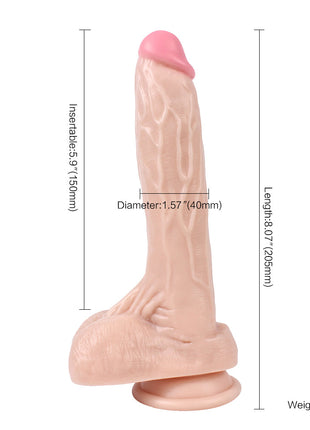 Xise Dildo Series Holy Dragon 20,5 cm Titreşimli Realistik Penis XS-WBC10007-V Flesh