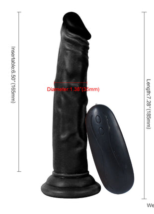 Xise Dildo Series Naturo 18.5 cm Titreşimli Realistik Penis XS-WBC10024-V Black