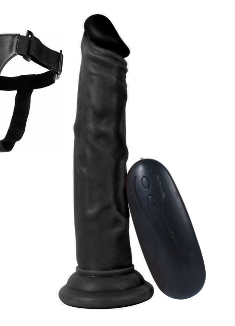 Xise Dildo Series Naturo 18.5 cm Titreşimli Belden Bağlamalı Realistik Penis XS-WBC10024-V Black