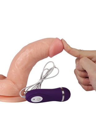 Shequ Kassadin Vibrating Dildo 18 cm Titreşimli Realistik Penis SQ-WBC10029-V