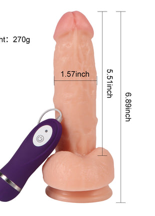 Shequ Kassadin Vibrating Dildo 18 cm Titreşimli Realistik Penis SQ-WBC10029-V