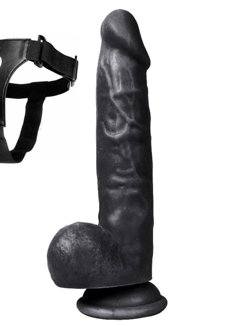Dildo Series Mars 20 cm Belden Bağlamalı Realistik Penis XS-WBC10033 Black