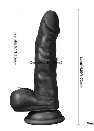 Xise Dildo Series Hunk Eagle 17 cm Belden Bağlamalı Realistik Penis XS-WBC10034 Black