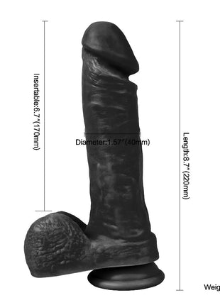 Xise Dildo Series Wolf King 22 cm Realistik Penis XS-WBC10036 Black