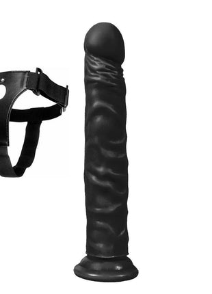 Xise Dildo Series Luxman 24 cm Belden Bağlamalı Realistik Penis XS-WBC10041 Black