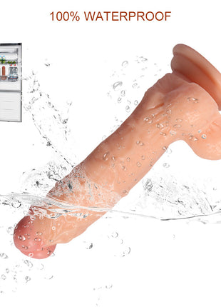 Xise Dildo Series Leilong Medium 19 cm Realistik Penis XS-WBC10047-M