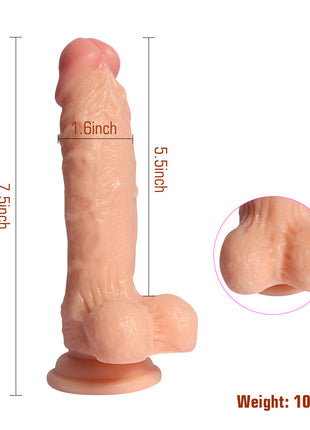 Xise Dildo Series Leilong Medium 19 cm Realistik Penis XS-WBC10047-M