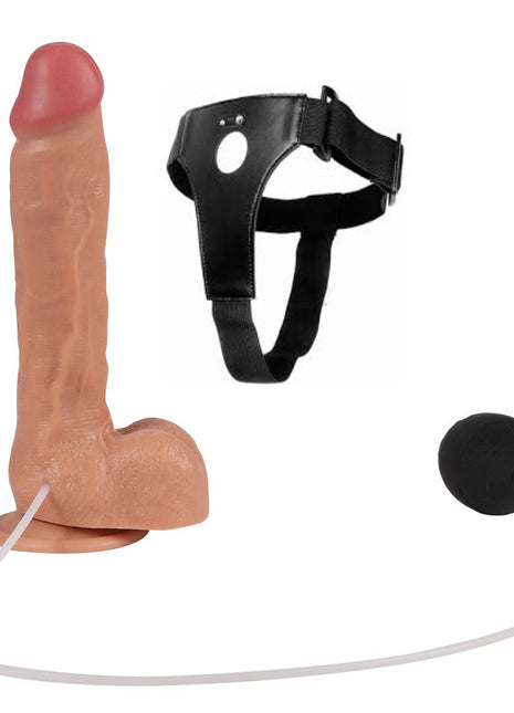 Xise Dildo Series Shoufei Squirting Dildo 24 Cm Boşalabilir Belden Bağlamalı Realistik Penis XS-WBC10050