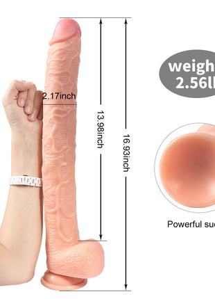 Xise Dildo Series Huoer Flexible 43 cm Realistik Büyük Penis XS-WBC10068 Flesh