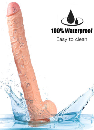 Xise Dildo Series Huoer Flexible 43 cm Realistik Büyük Penis XS-WBC10068 Flesh