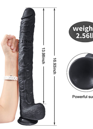 Xise Dildo Series Huoer Flexible 43 cm Realistik Büyük Penis XS-WBC10068 Black