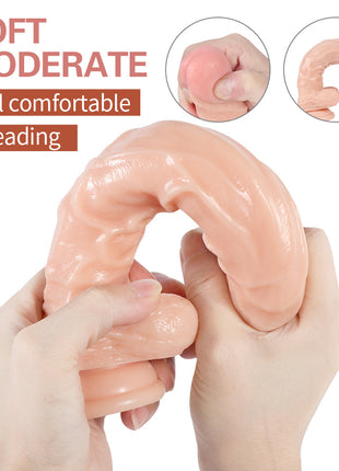 Xise Dildo Series Knight Flexible 25,5 cm Realistik Penis XS-WBC10002 Flesh
