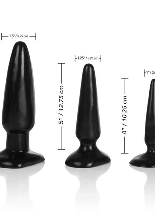 Calexotics Silicone Anal Trainer 3pcs Butt Plug Set