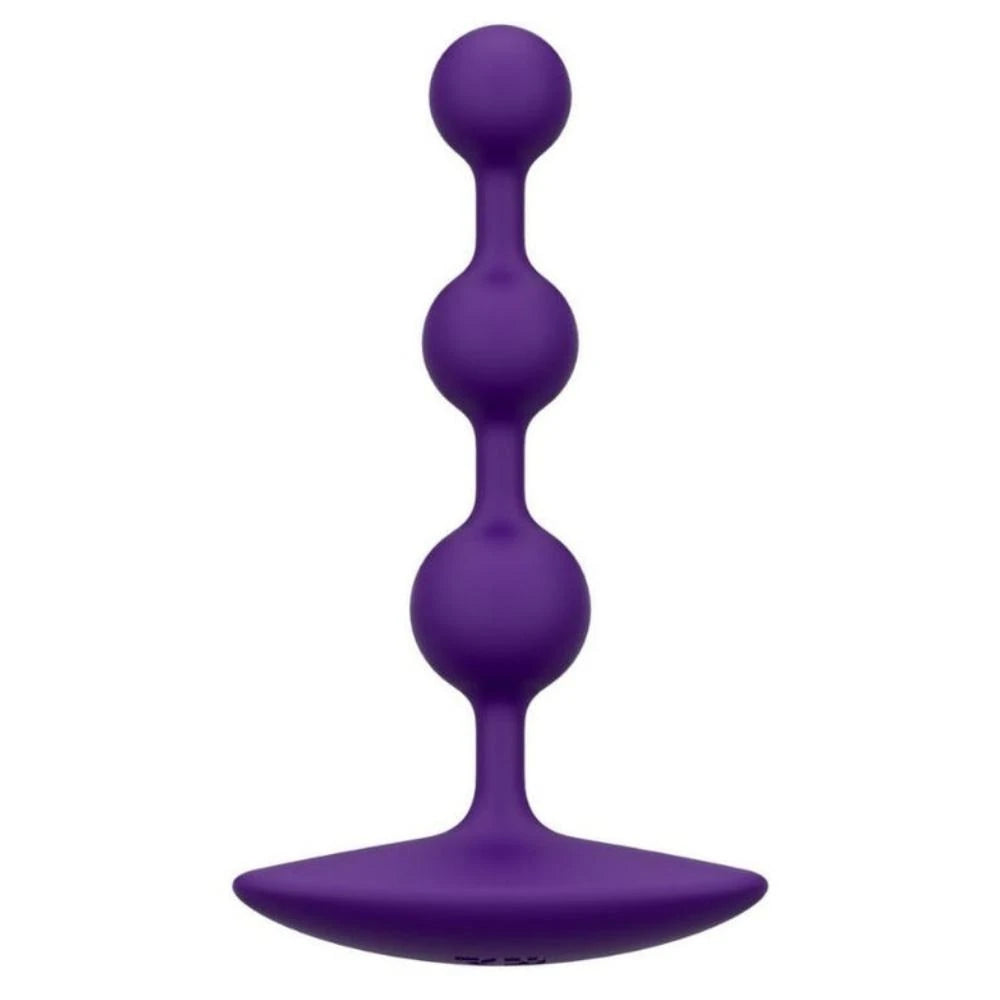 Amp Esnek Boncuklu Silikon Anal Plug – Mor
