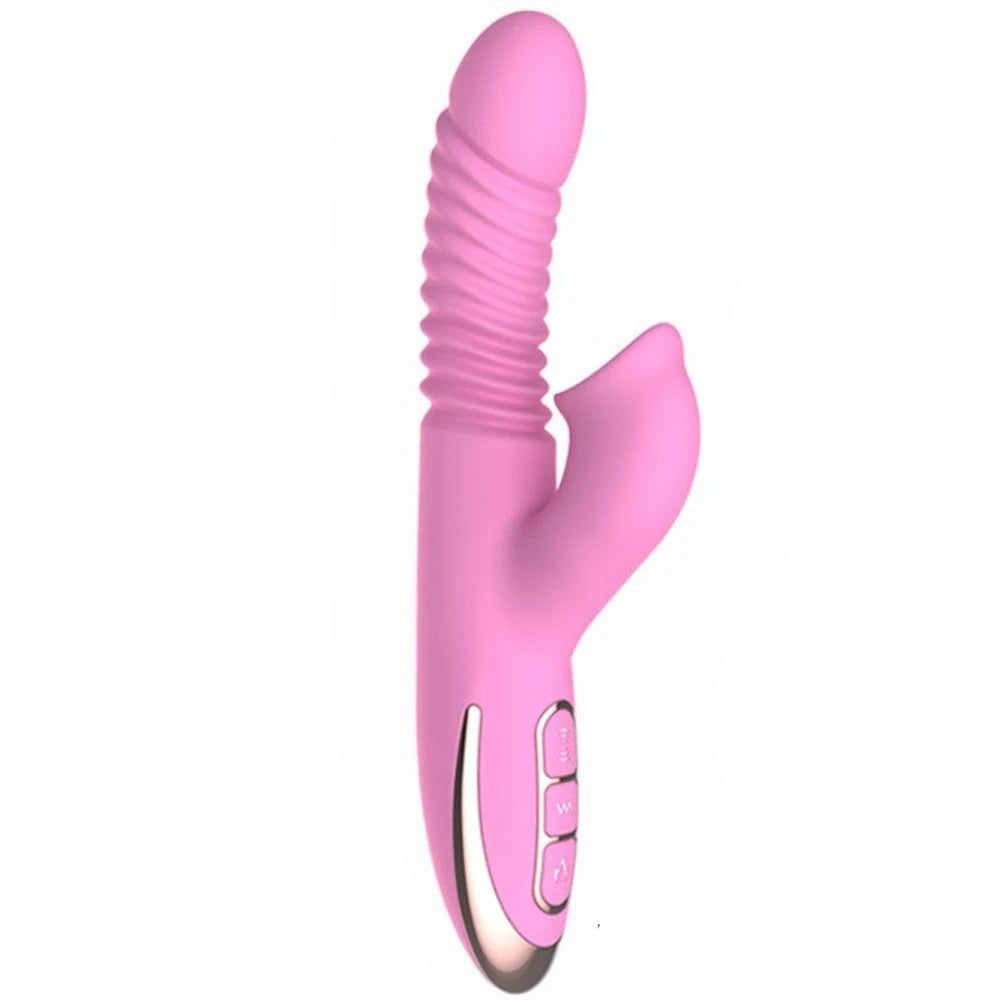 Angelia İleri Geri Hareketli Dilli Rabbit Vibratör – Isıtmalı