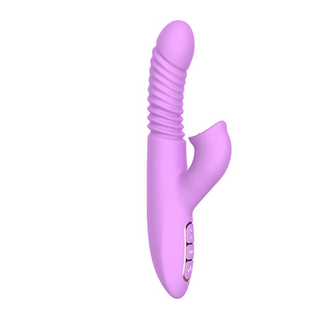 Angelia İleri Geri Hareketli Isıtmalı Dilli Rabbit Vibratör – Mor
