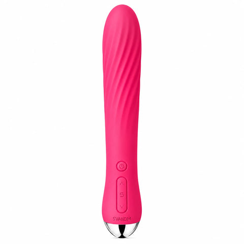 Anya 38°C Isıtmalı Oluklu Şarjlı Vibratör – Pembe