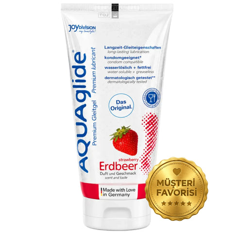AquaGlide Çilek Aromalı Su Bazlı Kayganlaştırıcı Jel 100 ml