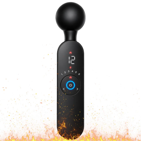 Ares Dijital Göstergeli Isıtmalı Şarjlı Wand Vibratör – Siyah