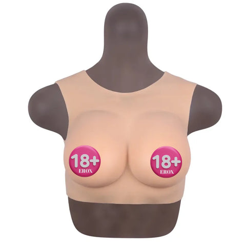 Askılı Silikon Göğüs Bodysuit Kahverengi Ten – M Beden