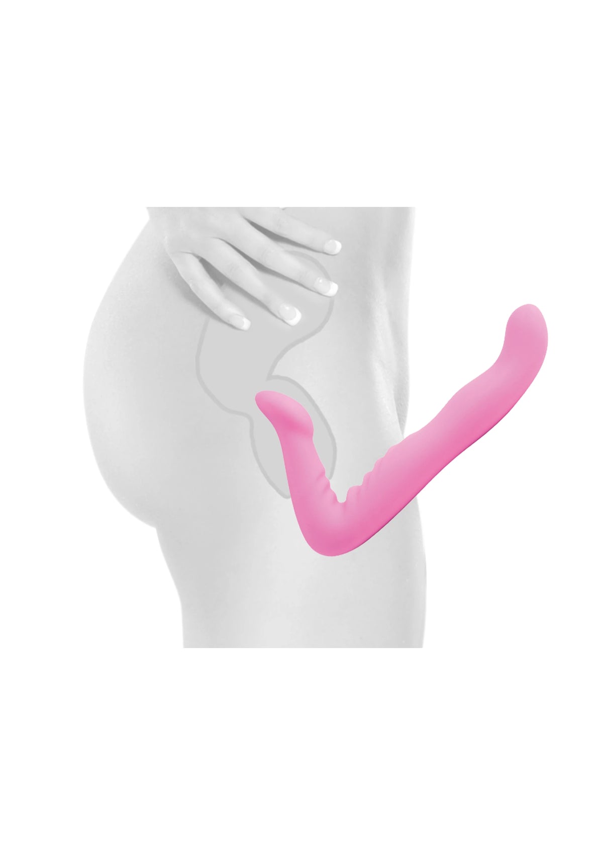 silikon strapless strap-on pembe – görsel 2