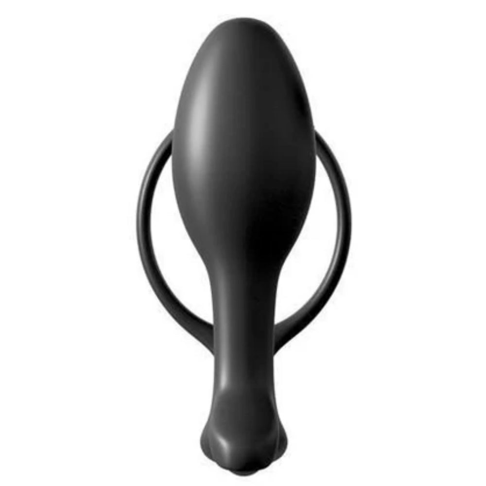 Ass-Gasm Penis Halkalı Silikon Anal Plug – Siyah