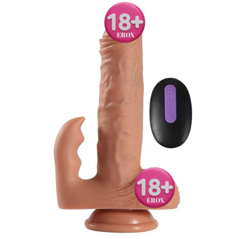 Austin Klitoral Uyarıcılı Kumandalı Titreşimli Realistik Penis 21,5 cm