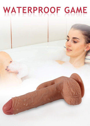 Shequ Dildo Series Austin Sallama Modlu Dual Titreşimli Realistik Penis 21.5 cm SQ-WBC10034-V