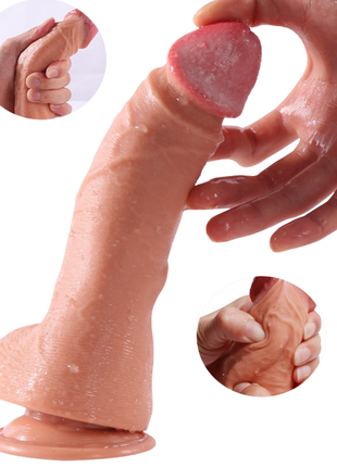 Shequ Dildo Series Ercule's Natural Çift Katmanlı Belden Bağlamalı Realistik Penis SQ-WBD10006
