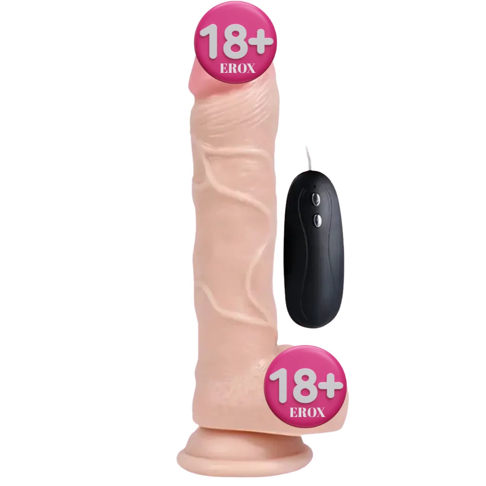 Beat 10 Modlu Kumandalı Titreşimli Realistik Penis