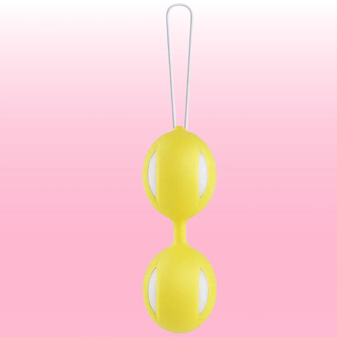 Benwa Esnek Silikon İkili Kegel Topu – Sarı