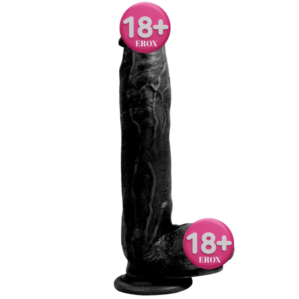 Blade Master 29,5 cm Esnek Büyük Realistik Penis – Siyah