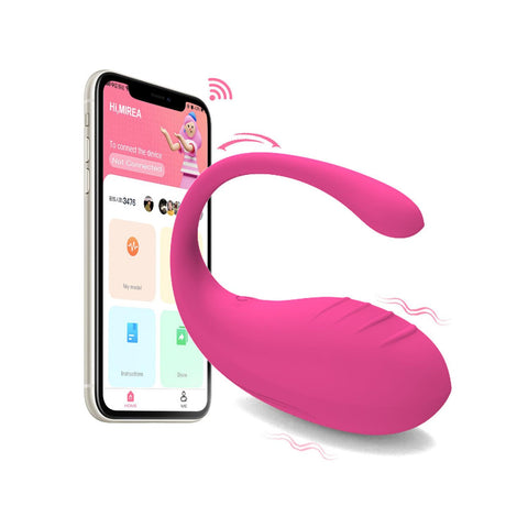 Bluetooth Telefon Kontrollü Klitoris Uyarıcılı Vibratör – Rose