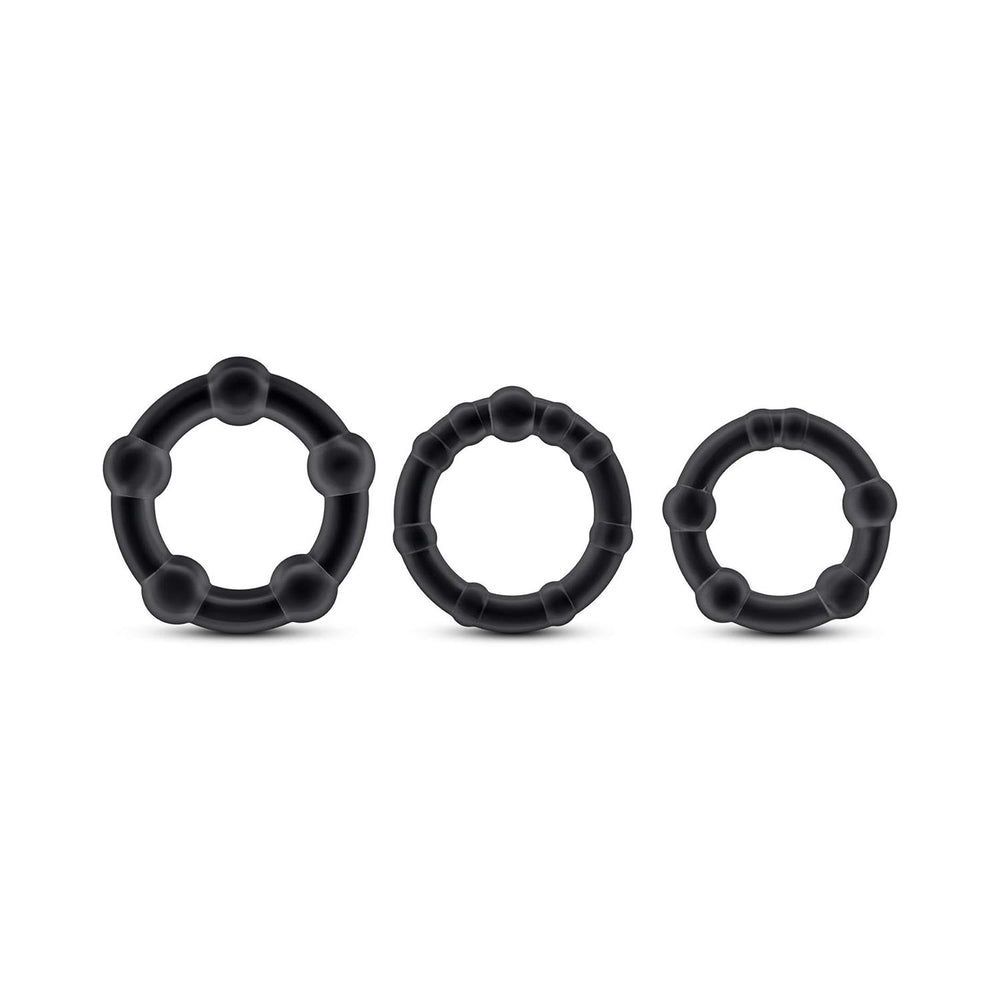 Blush Boncuklu Penis Halkası 3'lü Set, Esnek TPE