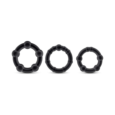 Blush Boncuklu Penis Halkası 3'lü Set, Esnek TPE