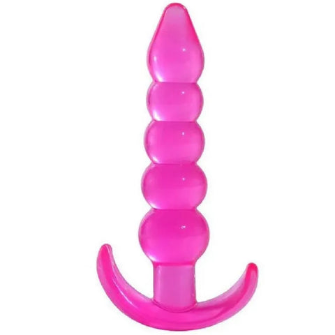 Boncuklu Silikon Anal Eğitim Plug 11 cm – Pembe