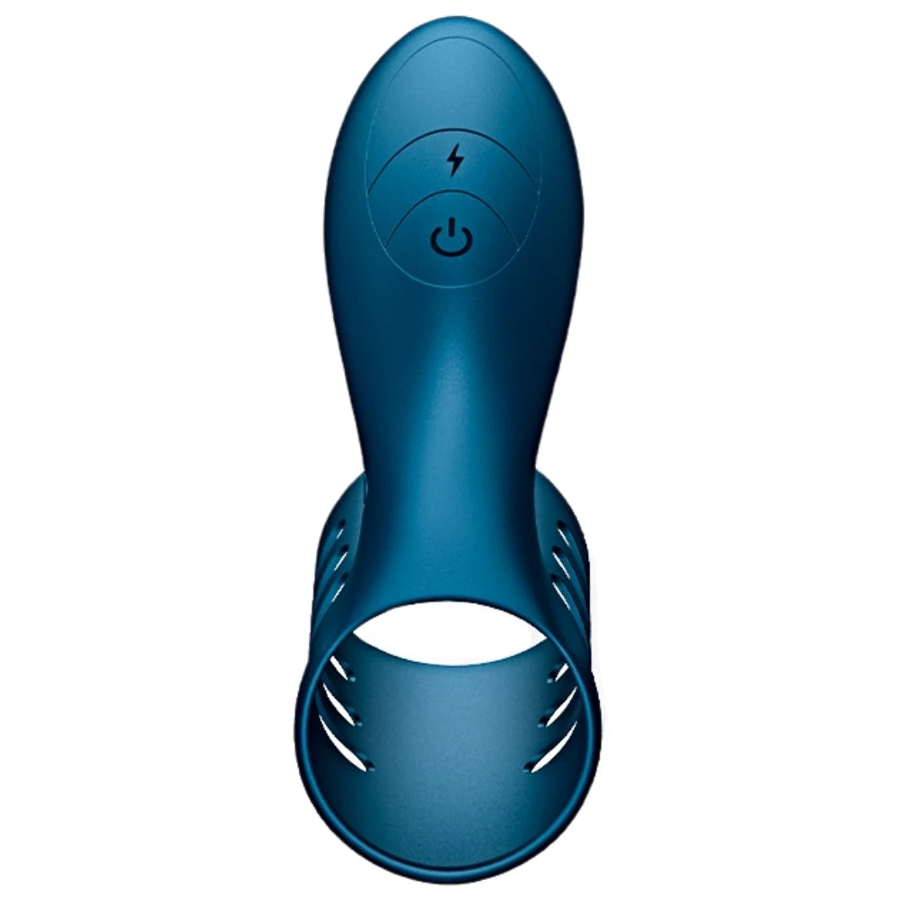 Boss Ring Köpekbalığı Ağzı Tasarımlı Klitoral Uyarıcılı Penis Halkası