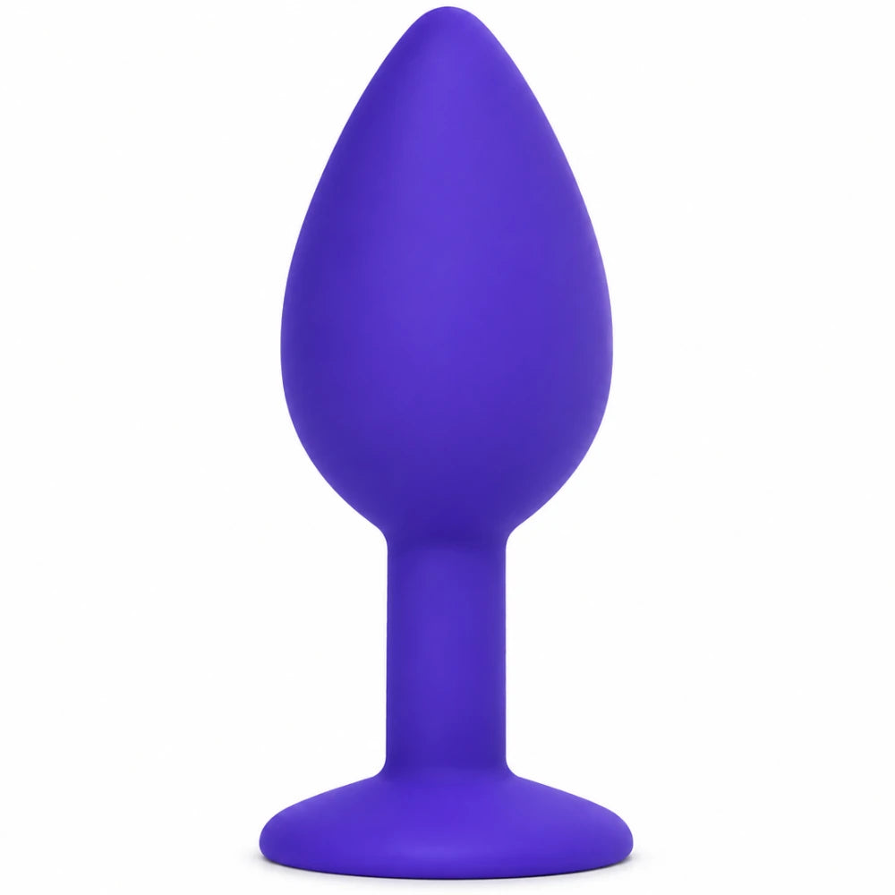 Brilliant Mavi Taşlı Mini Silikon Anal Plug