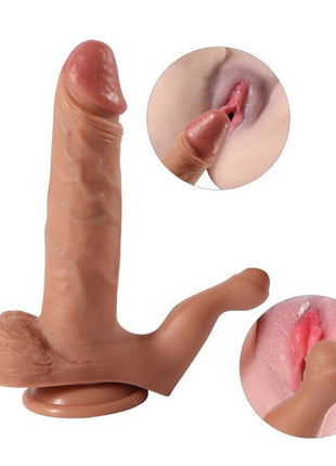 Shequ Dildo Series Brody Sallama Modlu Dual Titreşimli Realistik Penis 21.5 cm SQ-WBC10035-V
