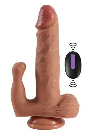 Shequ Dildo Series Brody Sallama Modlu Dual Titreşimli Realistik Penis 21.5 cm SQ-WBC10035-V